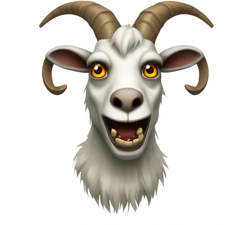 Scary zombie goat emoji
