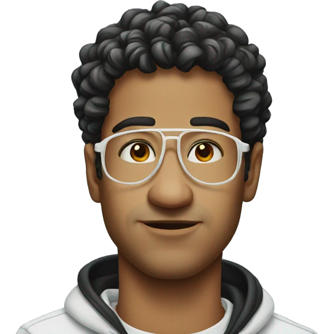cool guy in white portrait emoji