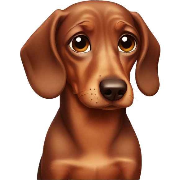 Dachshund sad emoji
