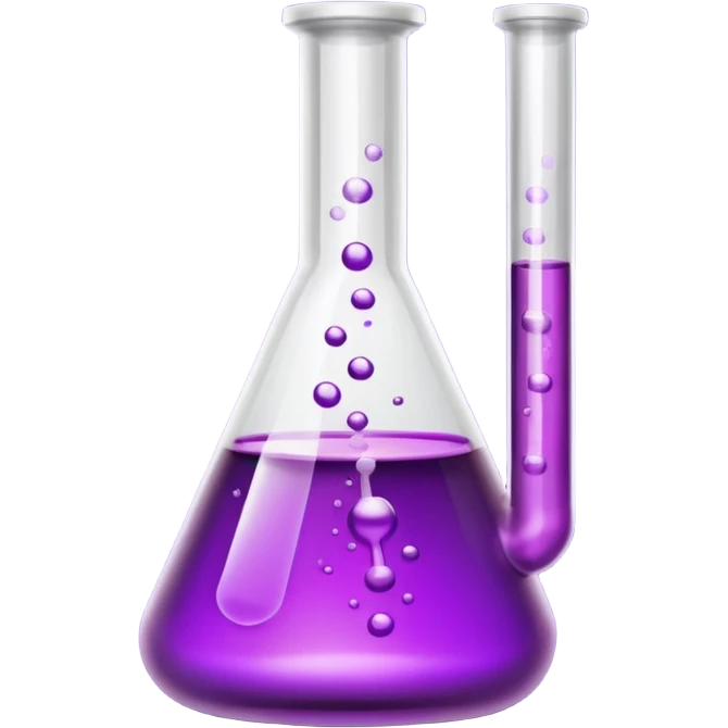 purple chemical flask test tube emoji