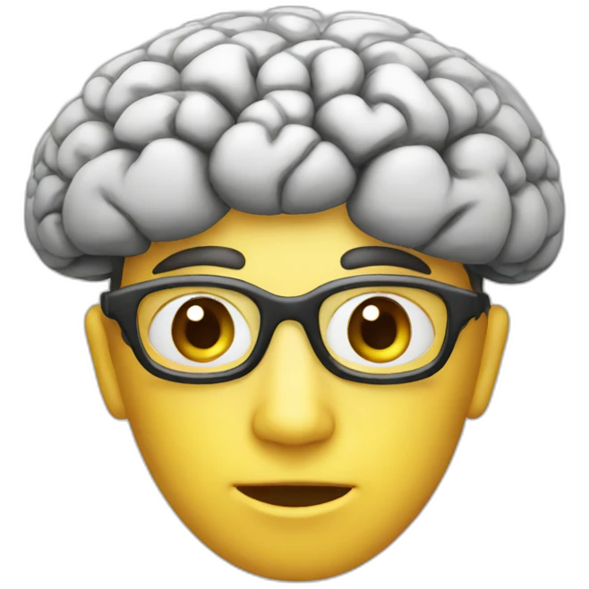 smart brain emoji