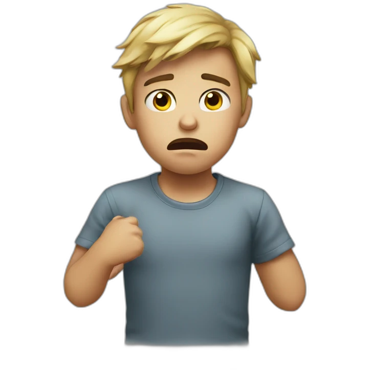 Offended boy emoji