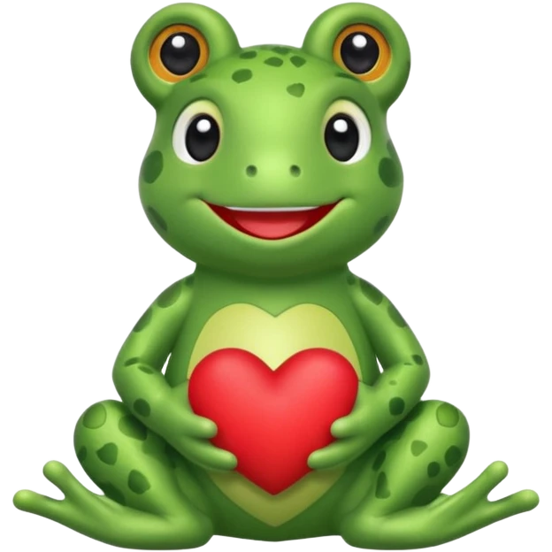 Build a bear frog holding heart emoji