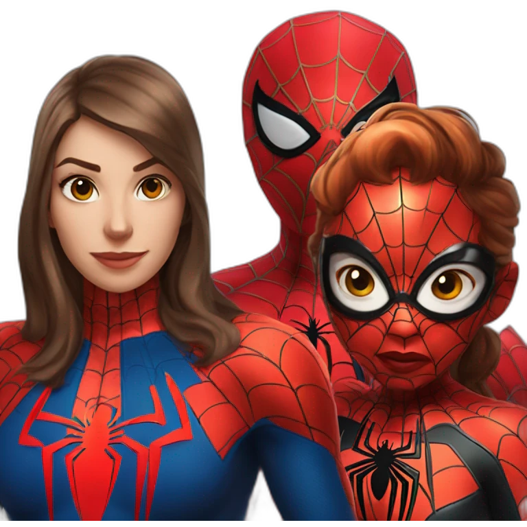 Spiderman and spiderwomman emoji