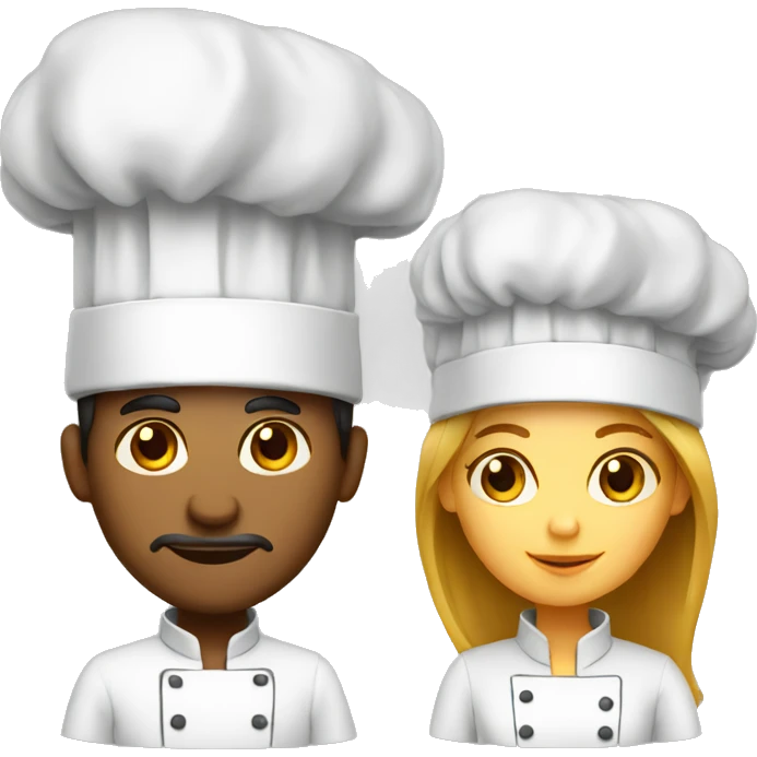chef men and architect woman emoji
