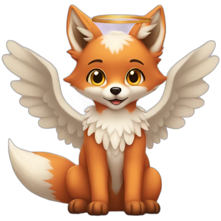 Angel fox emoji