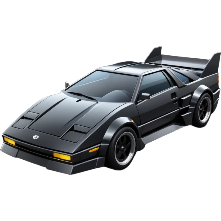  the animated series Batman aerodynamic opulent dark knight futuristic concept loosely based on Toyota 1986 AE86 flat long straight faceted mechanical body) winged stealthy street hot rod  emoji