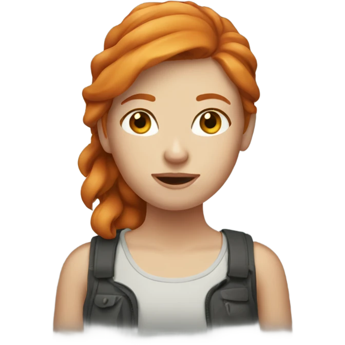 Ginger hair girl  emoji