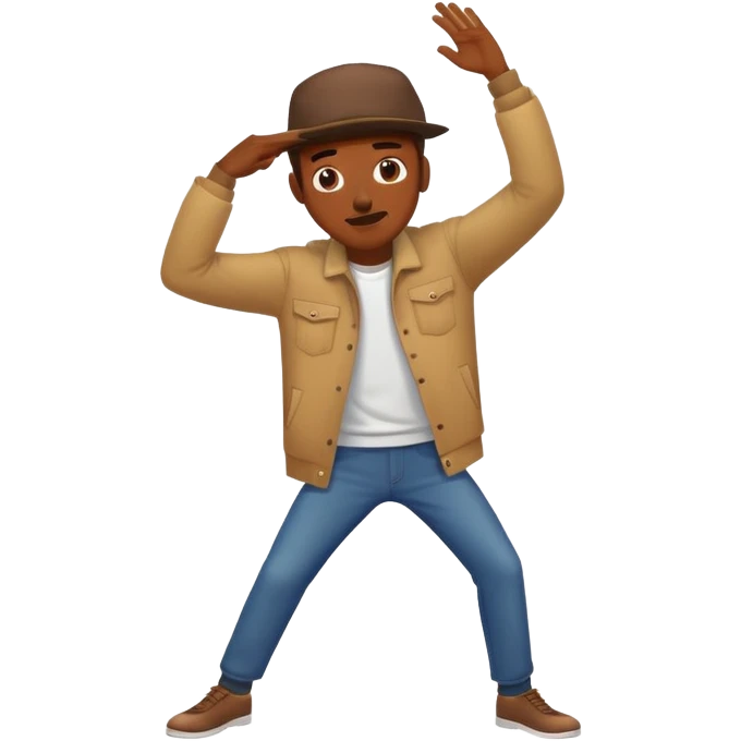 Man dabbing emoji