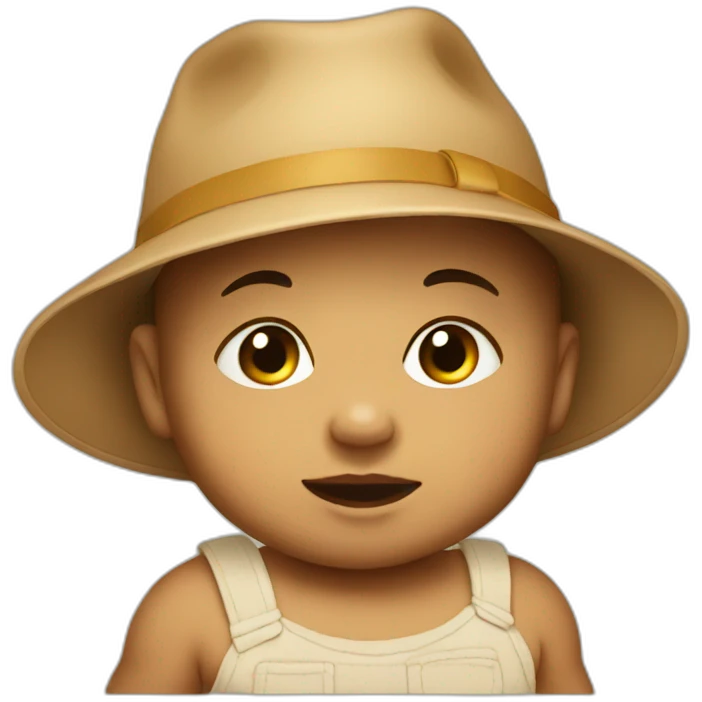 Baby with a hat emoji