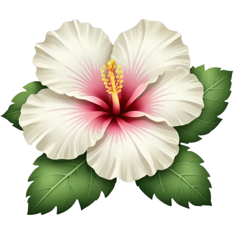 An white hibiscus emoji