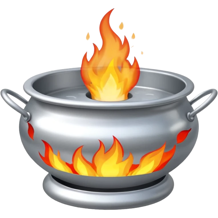 can you make a silver fire basin with a fire coming out of the top emoji