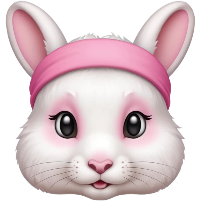 Rabbit with  head band  emoji