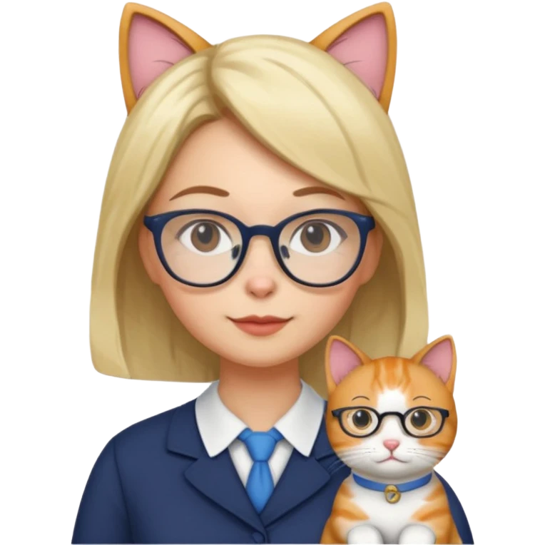this emoji "👩🏻‍🏫" but the woman is a cat emoji