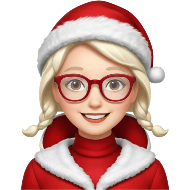 female Santa Claus with glasses emoji