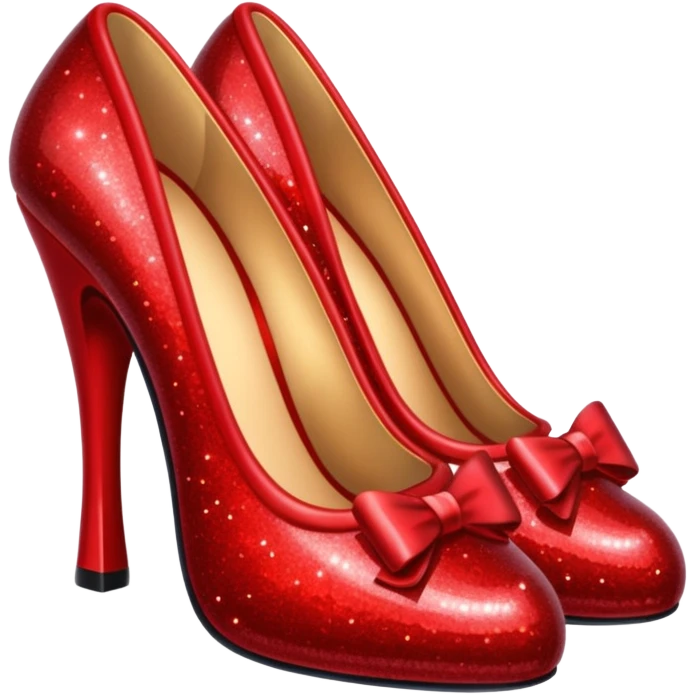 Glittering Ruby slippers high heel  emoji