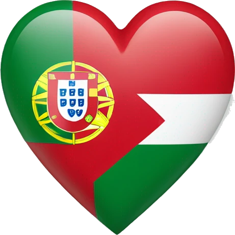 Heart but portugal flag emoji