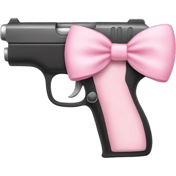 Gun with a light pink bow emoji