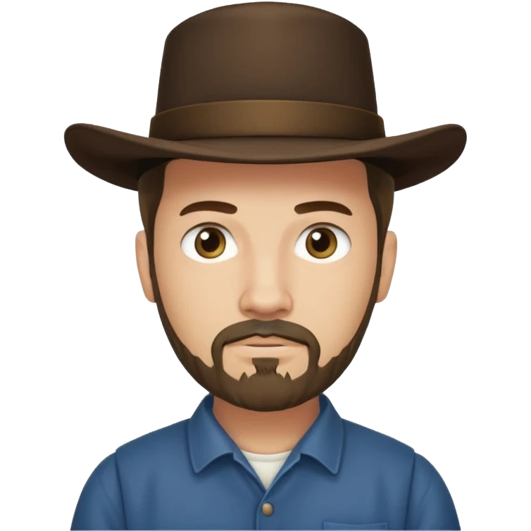 Amish man with goatee. 0 mustache  emoji