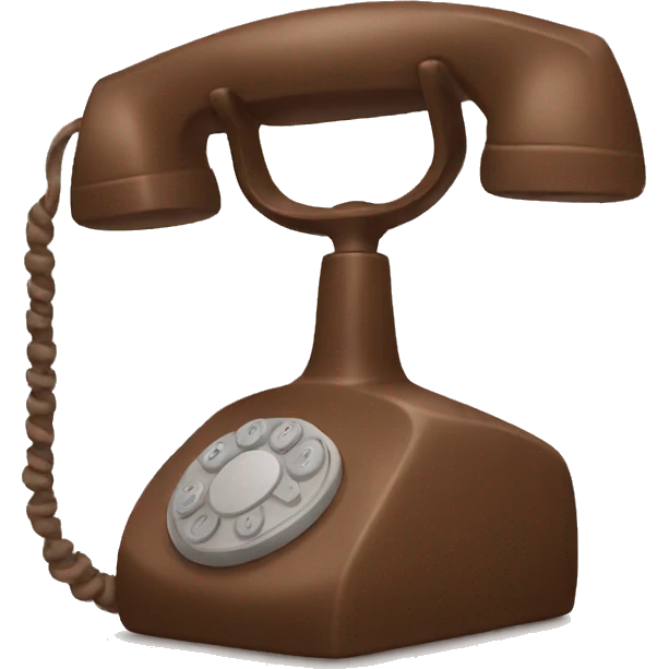 brown phone emoji