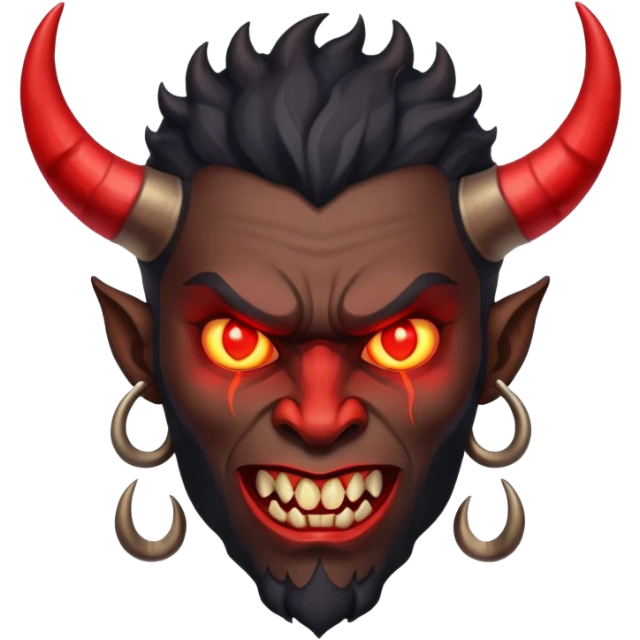 Scary demon black man emoji