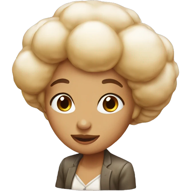 Female little cream puff emoji