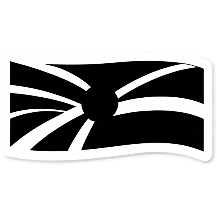 Flag black and white emoji