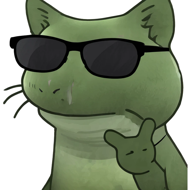 Cat with sunglasses emoji