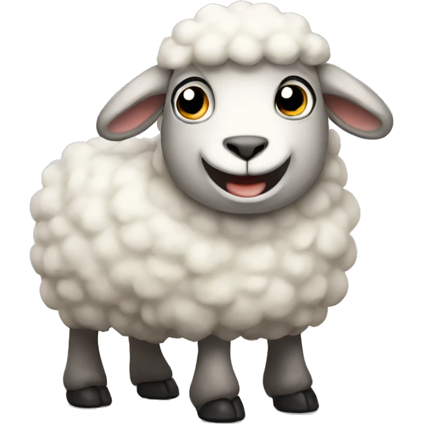 Happy sheep  emoji