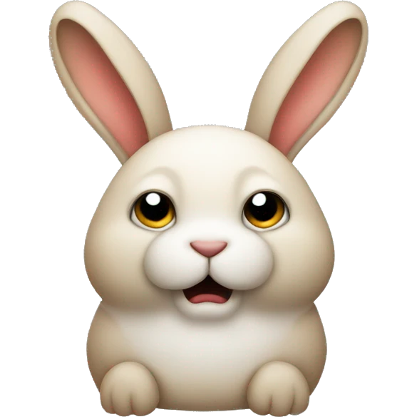 rabbit body unhappy emoji