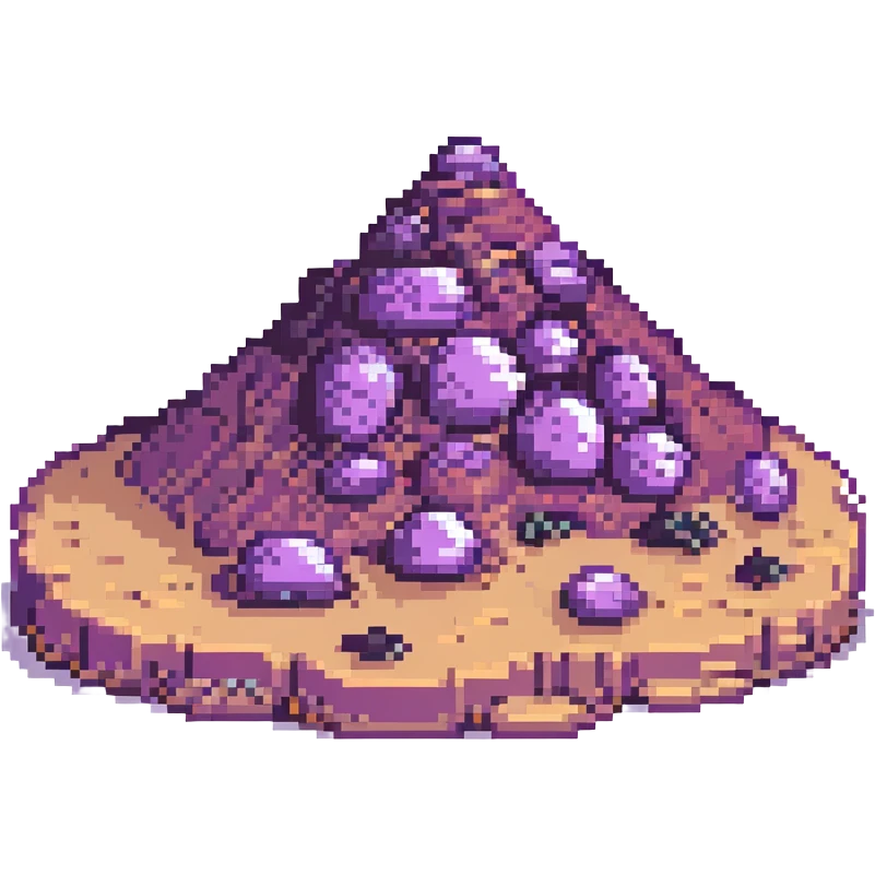 magical pile of purple spice, sci-fi vibe, referencing Dune emoji