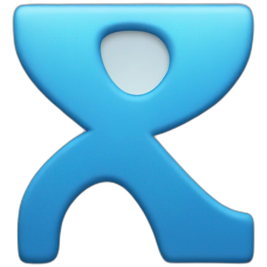 O LETTER blue emoji