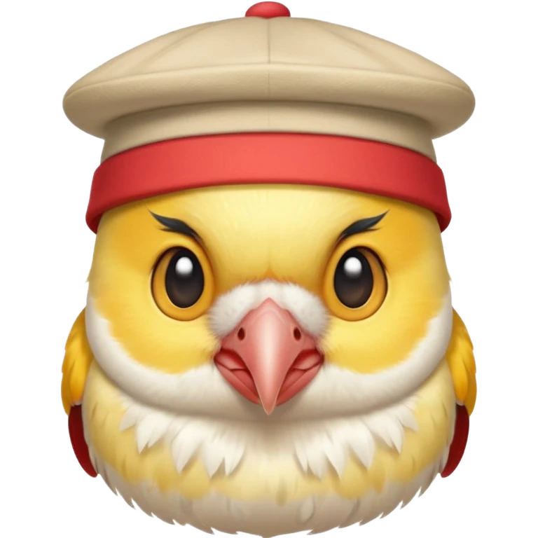 a cute cockatiel with a cute hat   emoji