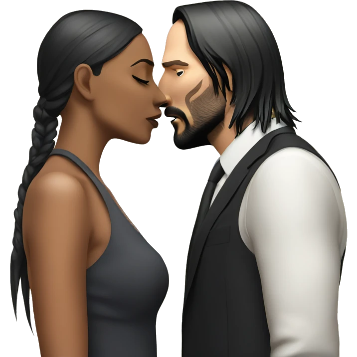Blonde john wick kisses short Indian girlfriend  emoji