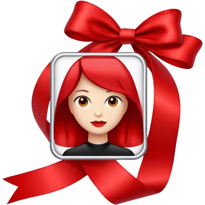 profile card wrapped with a ribbon emoji