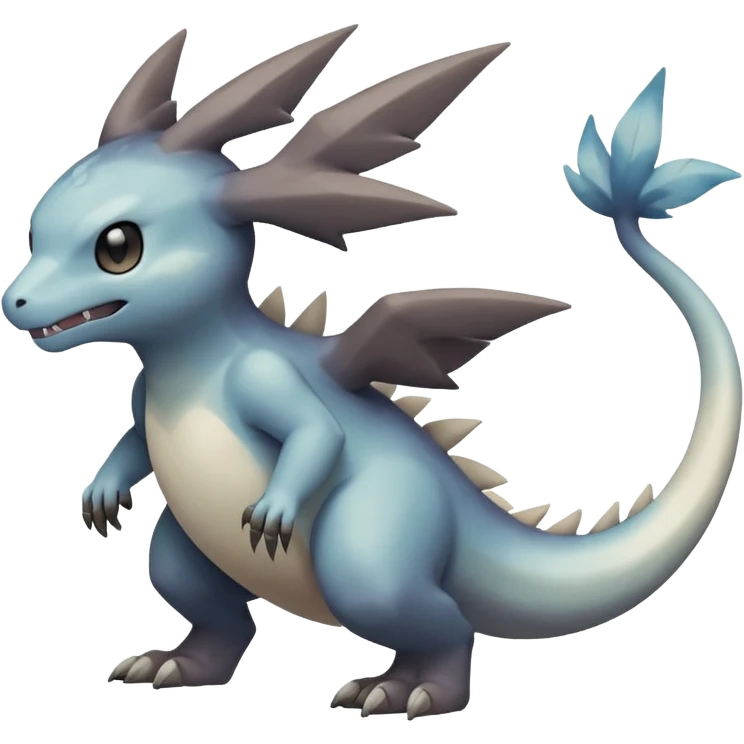 Dusky Muted Smoky Matte Gradient-toned Pokémon-Fakémon-Digimon-Creature, (full body) emoji