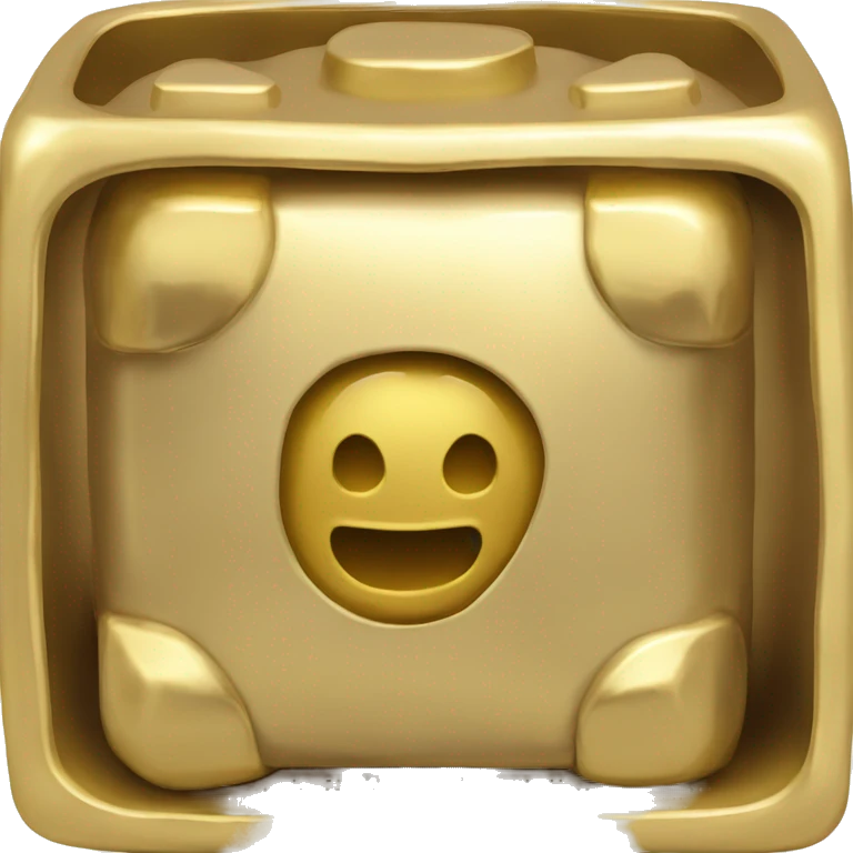 Gold cube like new murabba has  emoji