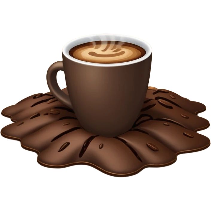 spiled coffee on the ground emoji