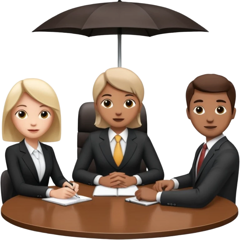 3 people business meeting circular crop emoji