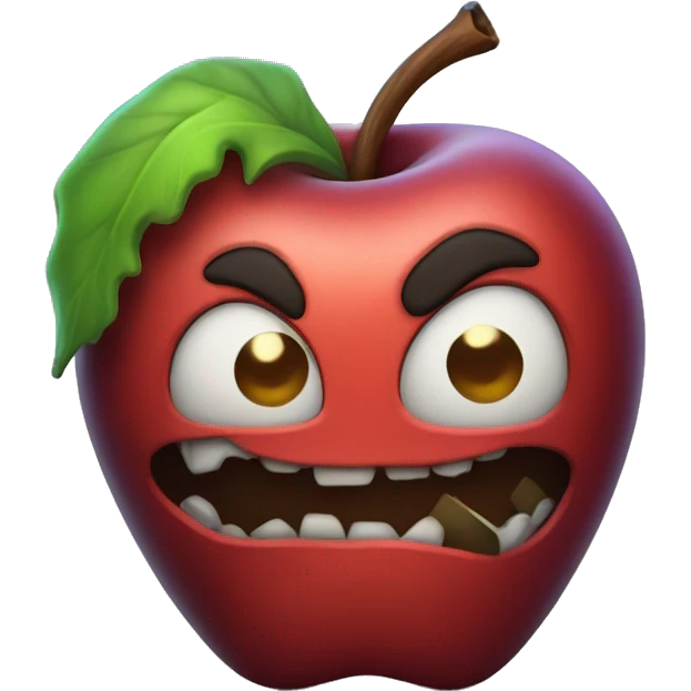 Poisoned apple emoji