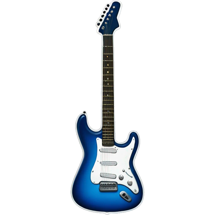 dark blue electric guitar emoji