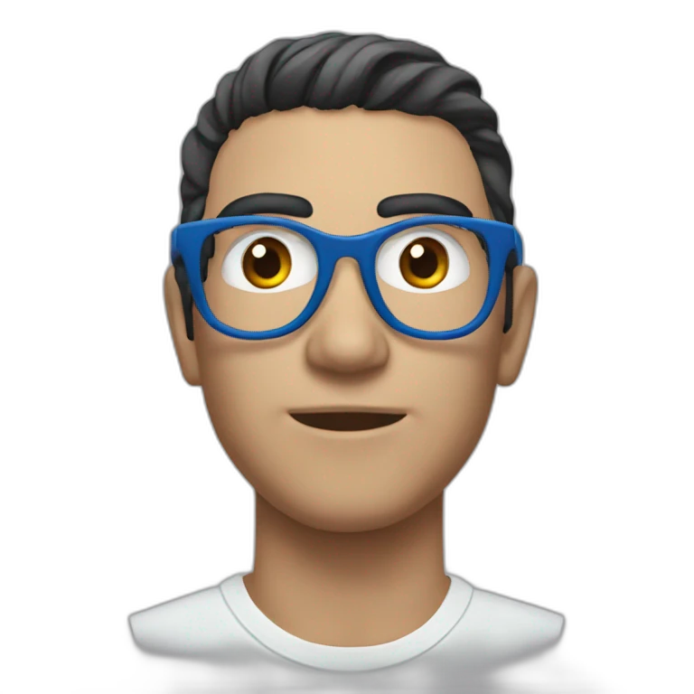 chico moreno ojos azules emoji