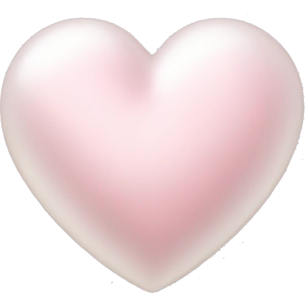 pearl light pink heart emoji