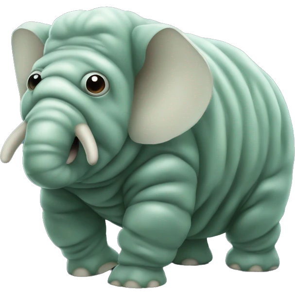 a tardigrade masquerading as an elefant emoji