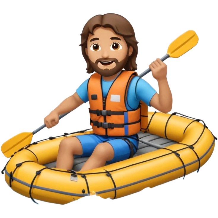 Jesus Christ white water rafting  emoji
