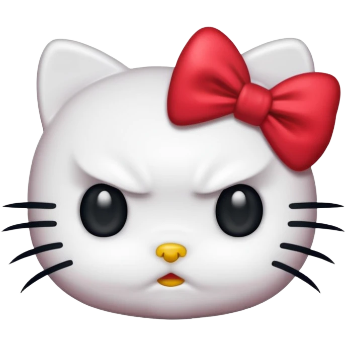 Hello kitty mad emoji