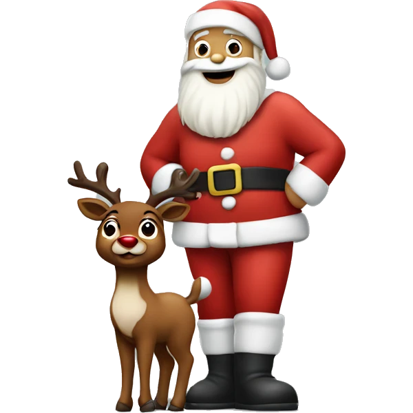 Santa with Rudolph emoji