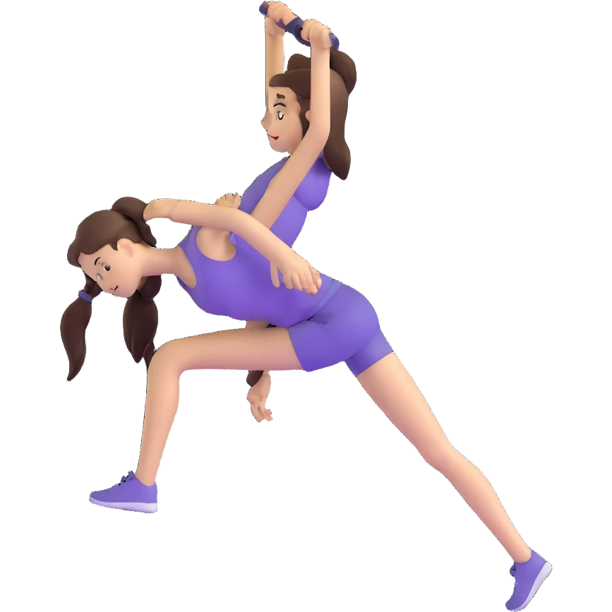 girl doing exercise emoji