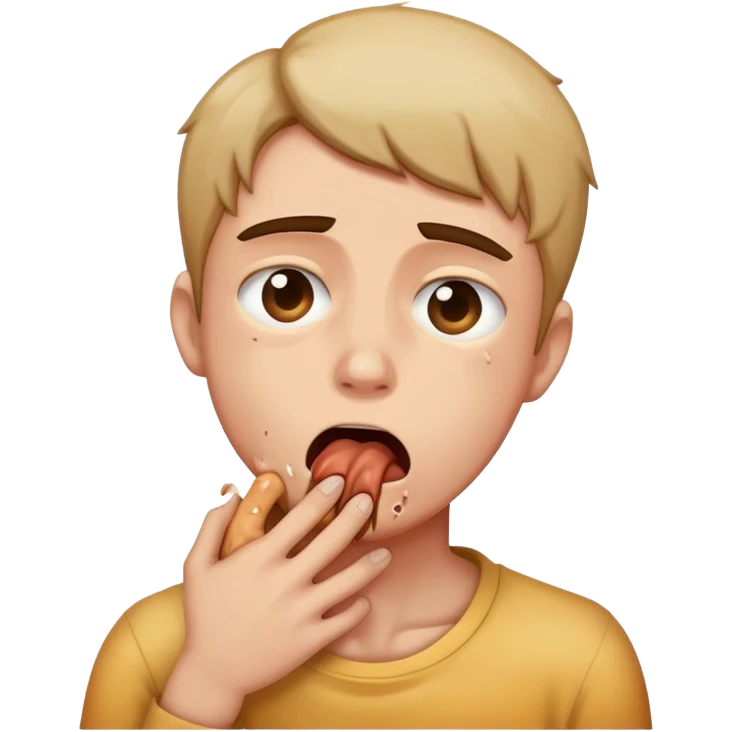 Person choking themselves  emoji