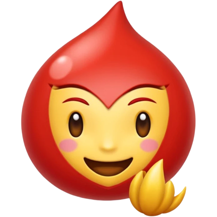 Cria um emoji de uma Maçã que tem asas emoji